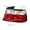 Spec-D Tuning 92-98 Bmw E36 3 Series Tail Lights Red Clear 4 Door LT-E364RPW-APC - alternate 3